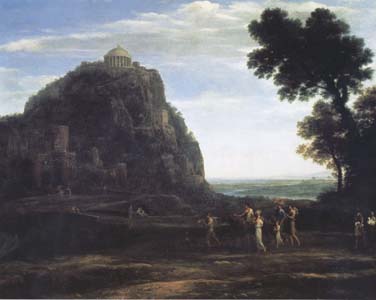 View of Delphi with a Procession (mk17)